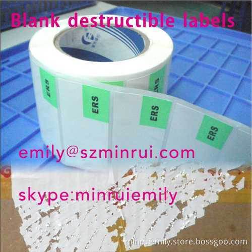 Custom Personalised Blank Eggshell Stickers,customised Destructible Vinyl Stickers,tamper Proof Destructive Labels